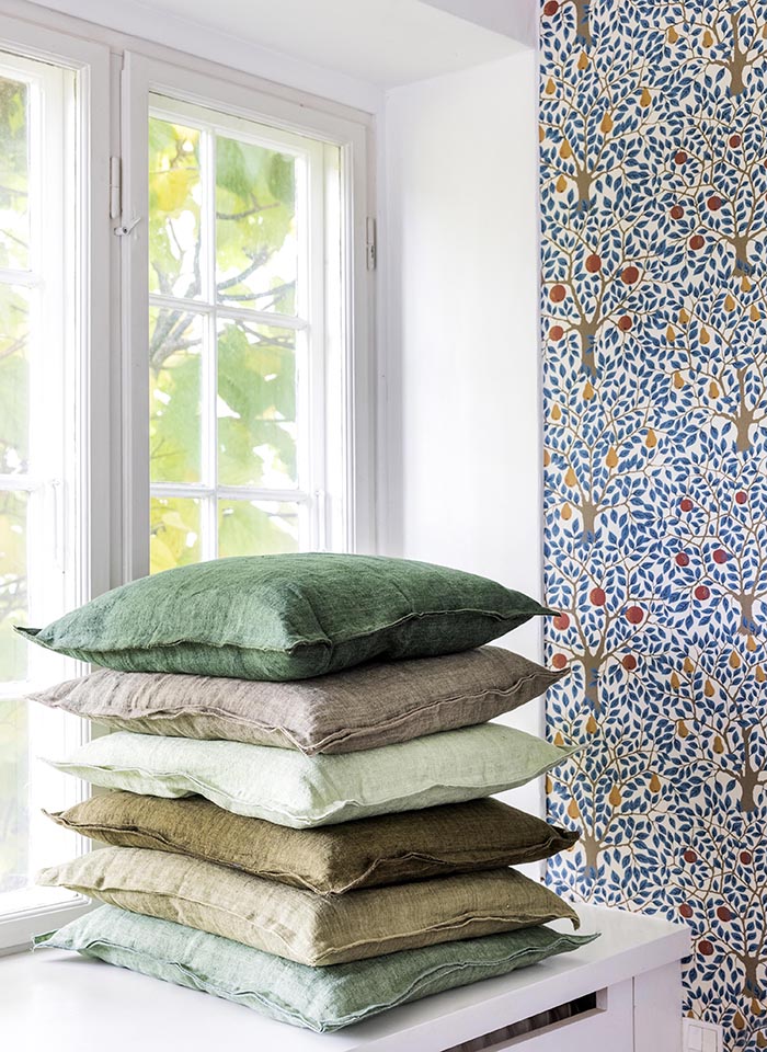 Bungalow Hør Pudebetræk Laurel Green 50x50cm