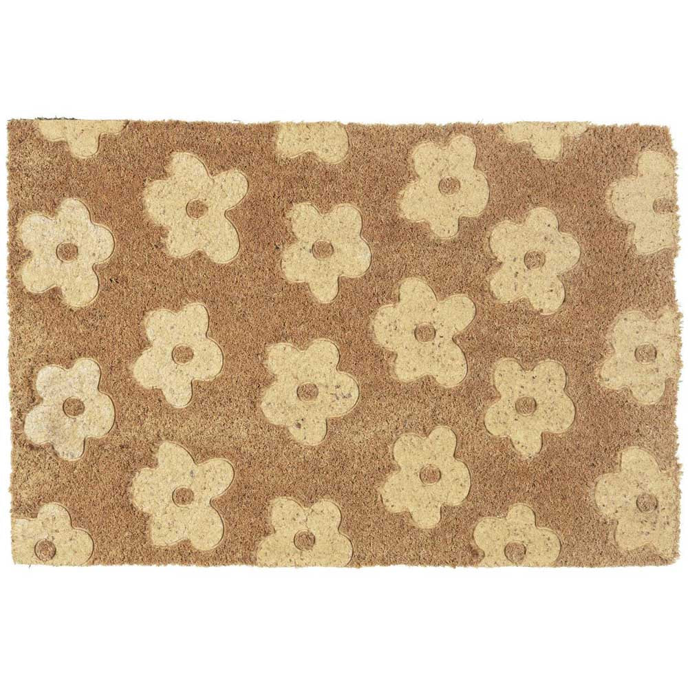 Ib Laursen Kokos Dørmåtte blomster 40x60cm