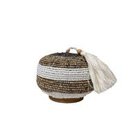 Manipura Living Bali perleæske rund mini – beige/sølv