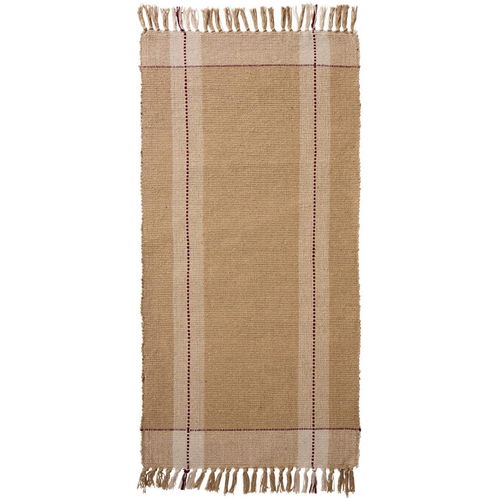 Ib Laursen Gulvløber Creme og Beige med Røde Striber