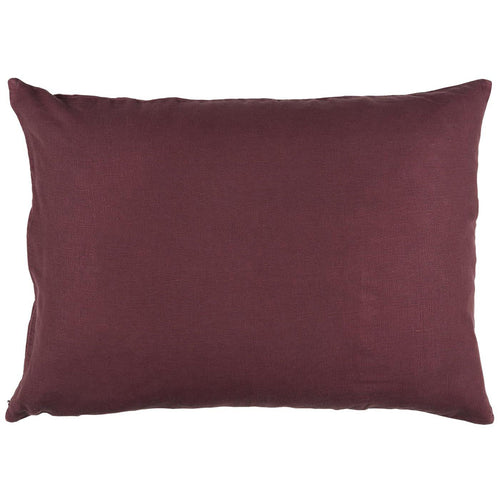 Ib Laursen Hør Pudebetræk Aubergine 50x70cm
