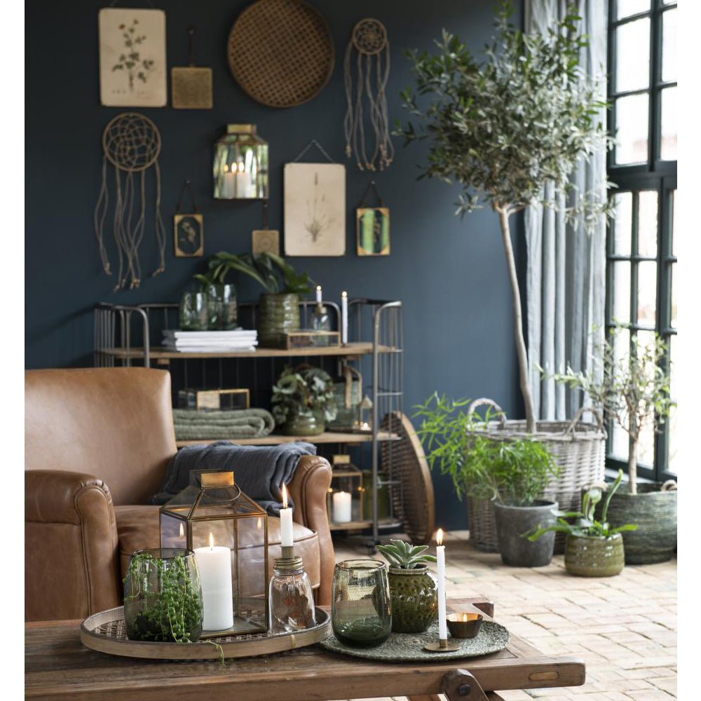 Ib Laursen Metal Lanterne Norr Lille Skrå Glas top