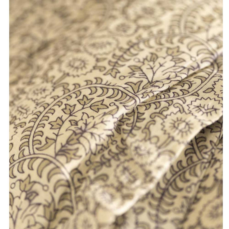 Ib Laursen Quilt tæppe Alva mønster beige brun 130x170cm