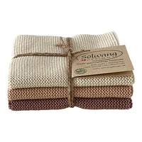 Solwang Design karklude 3 stk Natur/Lys & Mørk Nougat