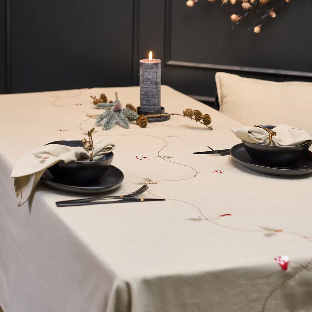 Speedtsberg Juledug med Broderi 140x240cm Bomuld