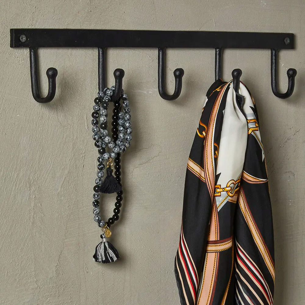 Speedtsberg Knagerække med 5 Kroge Sort Jern