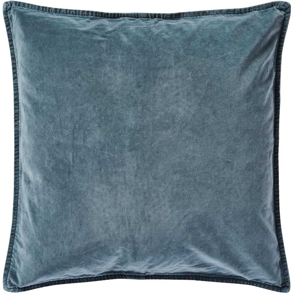 Ib Laursen Pudebetræk Velour Chalk blue50x50cm