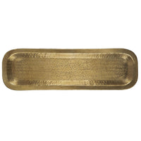 Bakke med bladmønster antik messing finish L 59cm - Metal