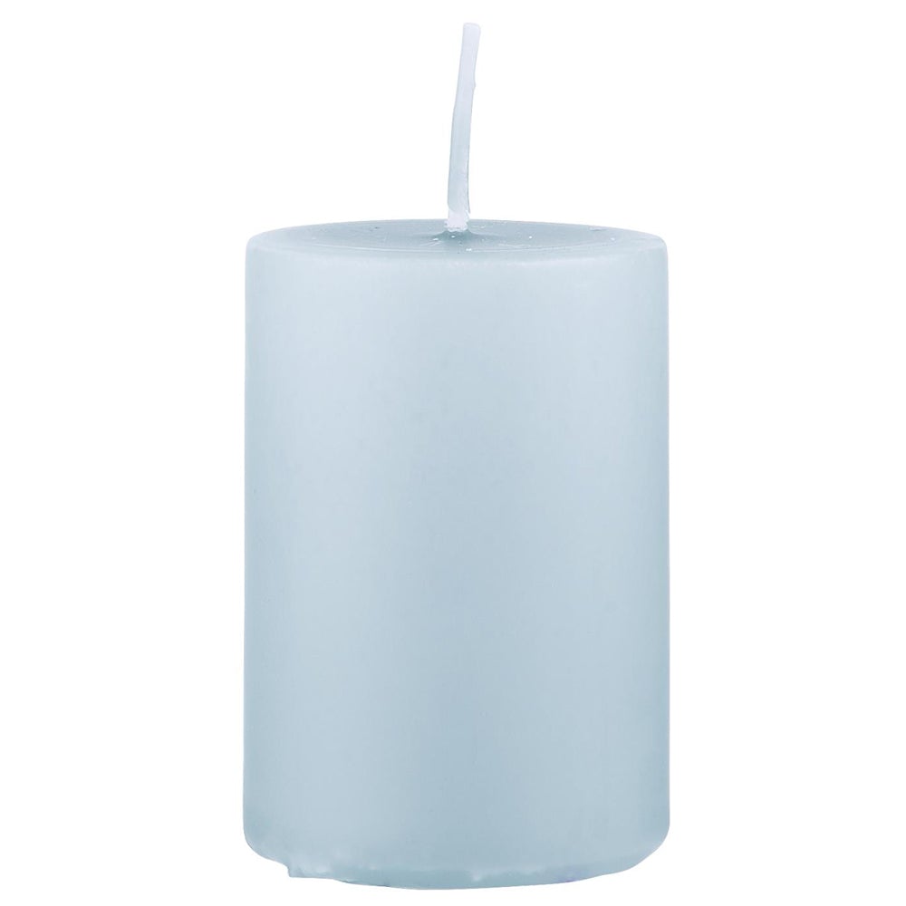 Bloklys Himmelblå H6cm Ø4cm - Bloklys Himmelblå H6cm Ø4cm -