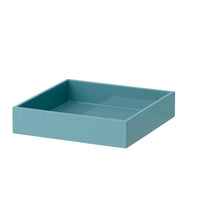 Bungalow Lacquer square tray Aqua 22,4x22,4x5cm