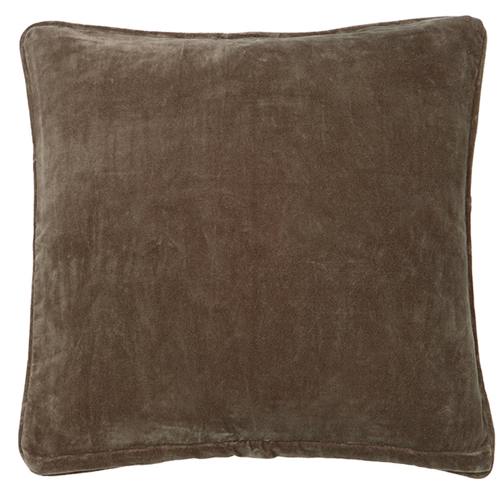 BungalowvelourpudeWalnut50x50cm