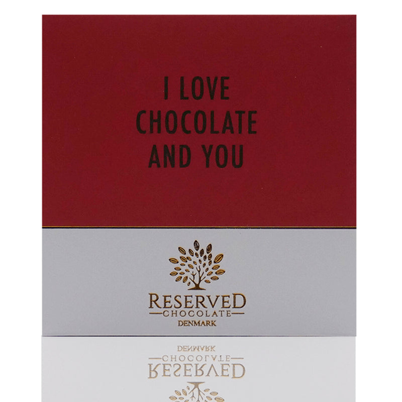 I Love Chokolade and You- maelk chokolade plade
