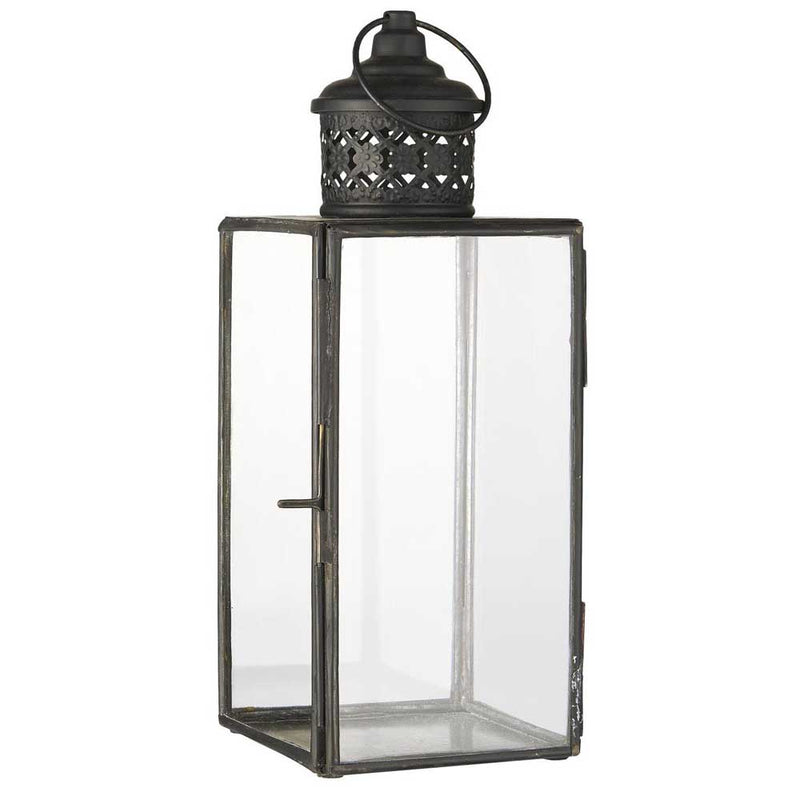 Ib Laursen metal lanterne med Filigran top H29cm