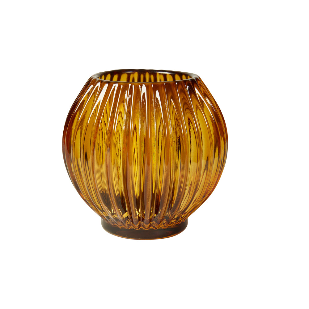 Speedtsberg fyrfadsstage røgfarvet glas 9x9cm