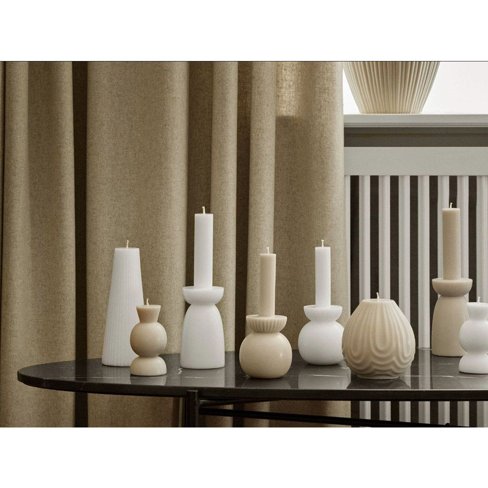 Cozy Living Art Deco Stearinlys White L