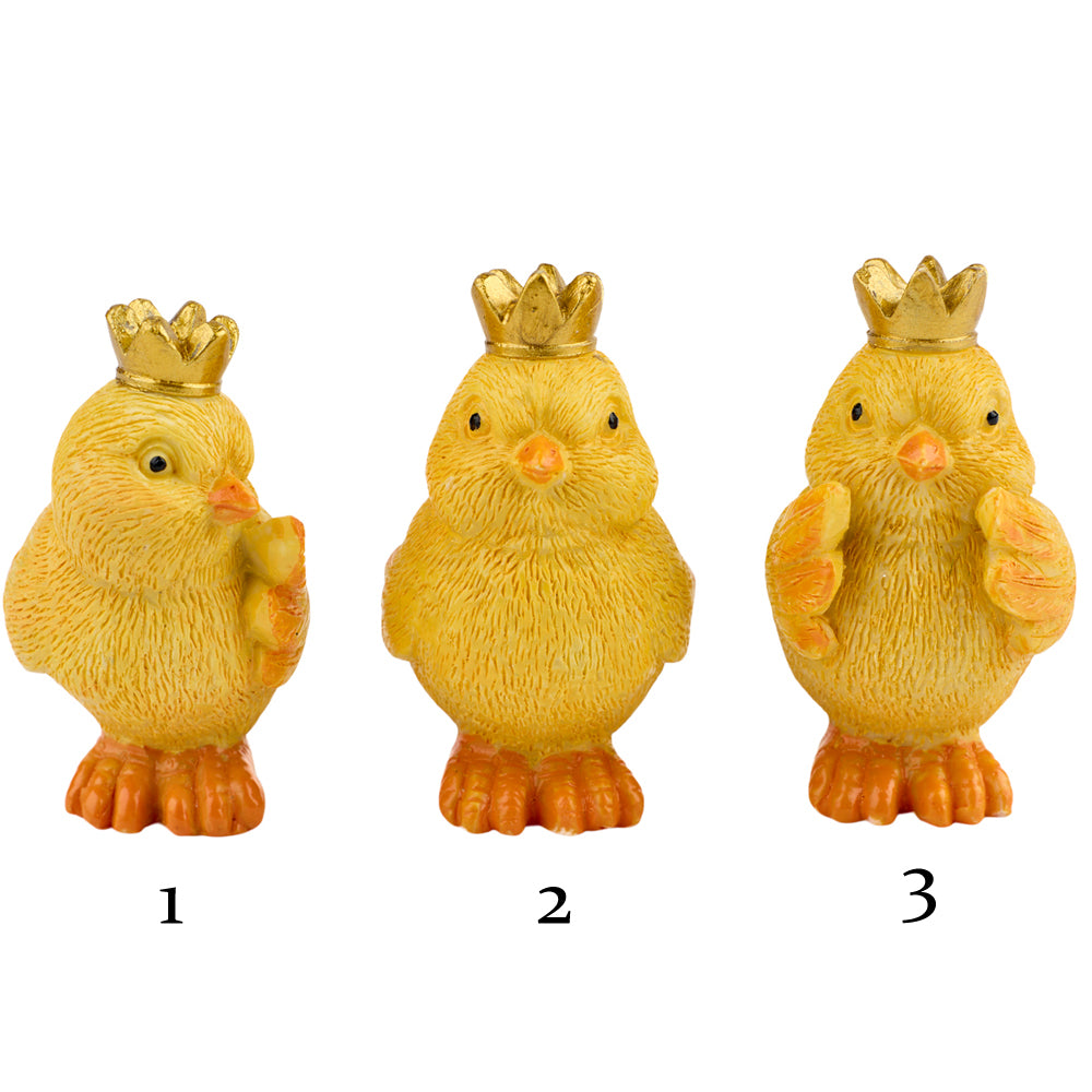 2Have Påske Kylling med Krone H5cm Gul
