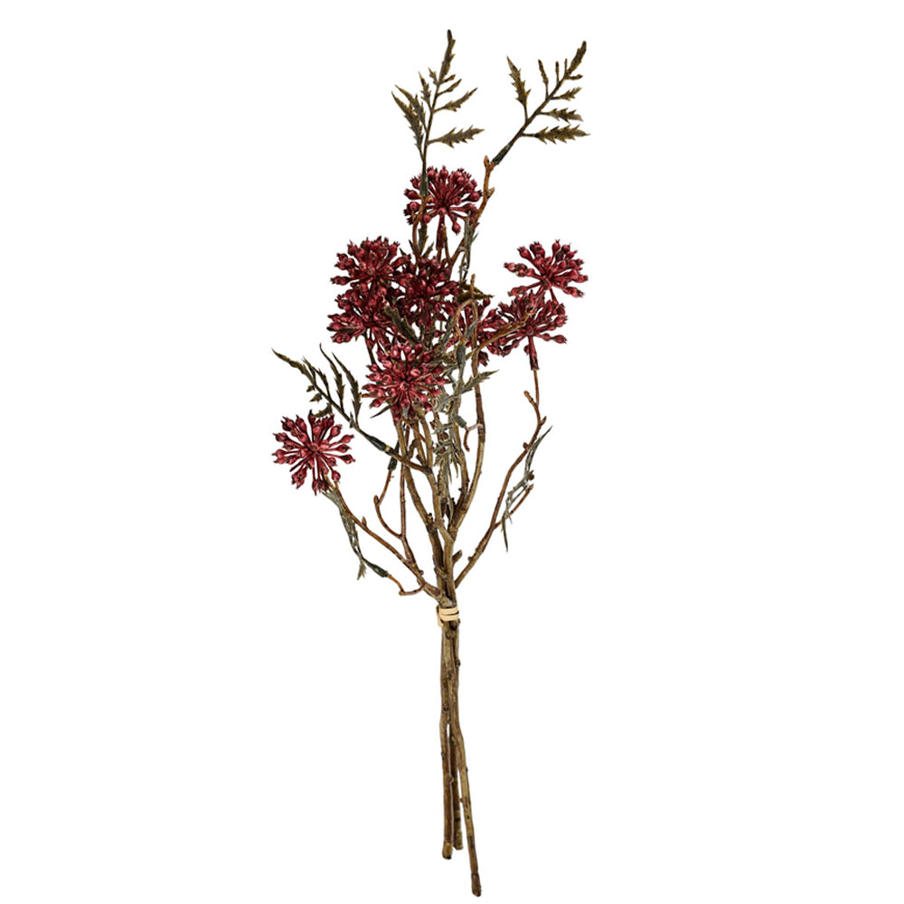 2Have Silkeblomst Bær/Bladgren 3stk Grøn/Bordeaux H55cm