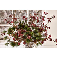 2Have Silkeblomst Bær/Bladgren 3stk Grøn/Bordeaux H55cm