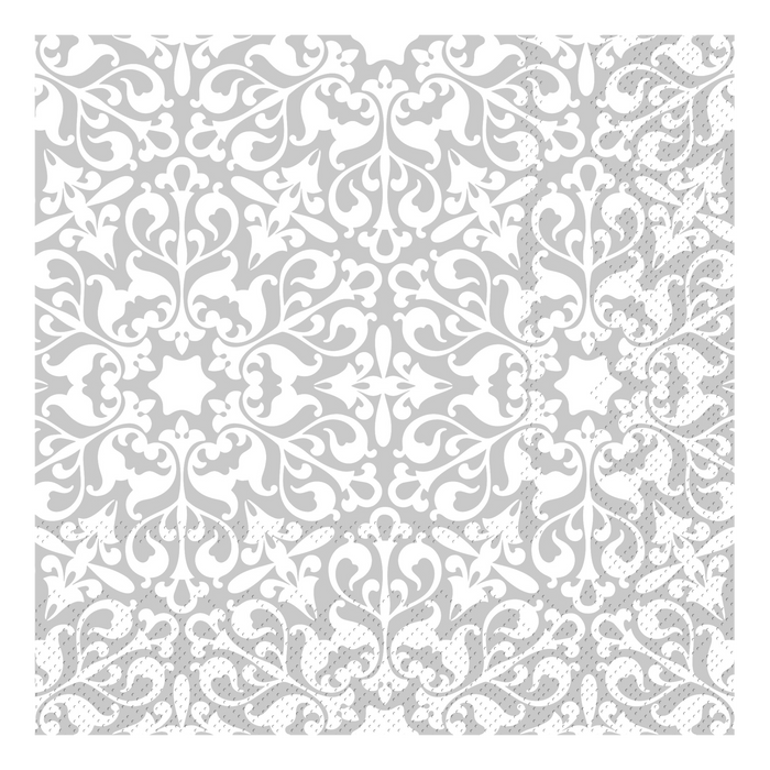 Chic Antique Papirservietter Med Mønster grå 16x16cm
