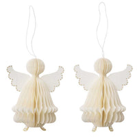 Bungalow Papirpynt Honeycomb Angel Cream  sæt m/2 stk