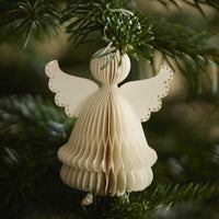 Bungalow Papirpynt Honeycomb Angel Cream  sæt m/2 stk