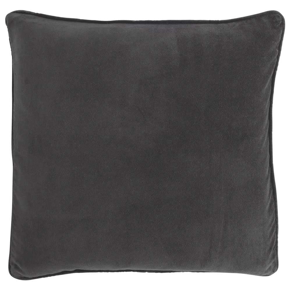 Bungalow Velour Pudebetræk Dark Grey 50x50cm