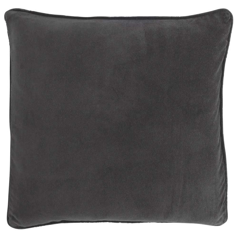Bungalow Velour Pudebetræk Dark Grey 50x50cm