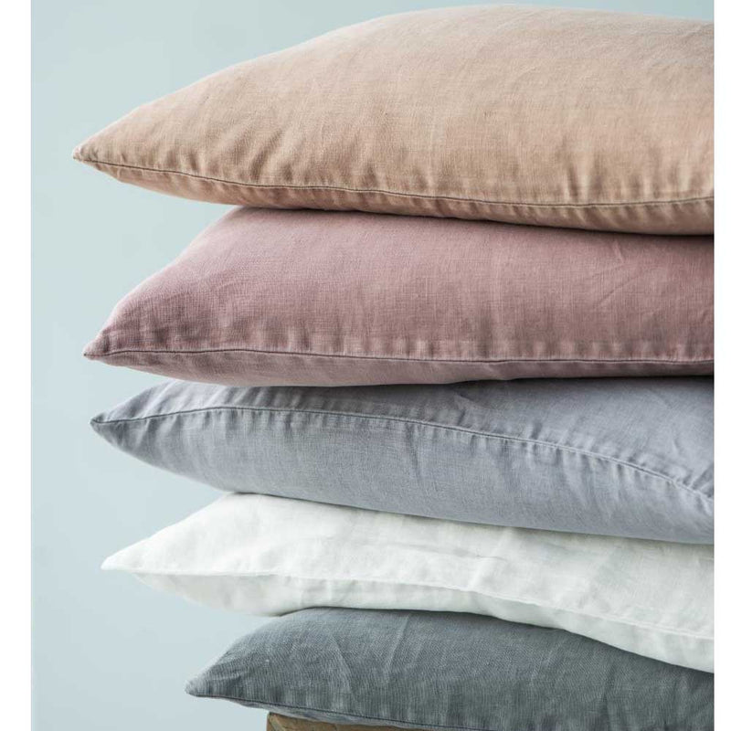 Ib Laursen Hør Pudebetræk Coral Almond 50x70cm