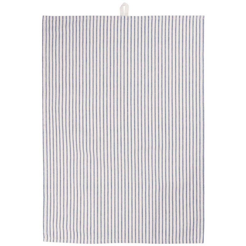 Ib Laursen Viskestykke Carl natur m/mørkeblå striber 50x70cm