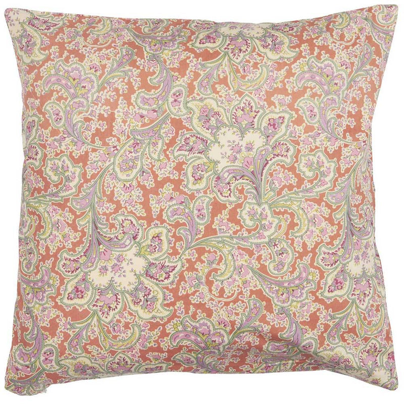 Ib Laursen pudebetræk Anita orange med paisley mønster 50x50cm 