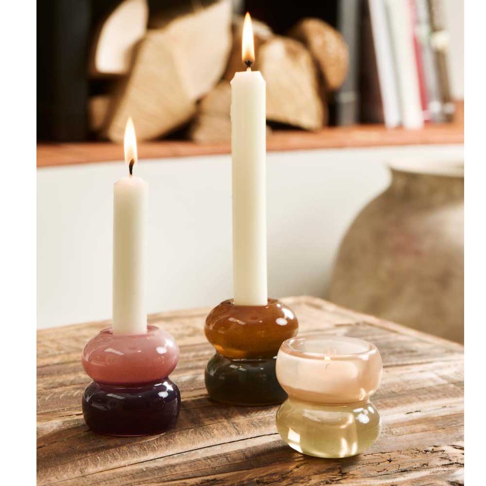 Ib Laursen glas stage til 2,2cm lys og fyrfadslys