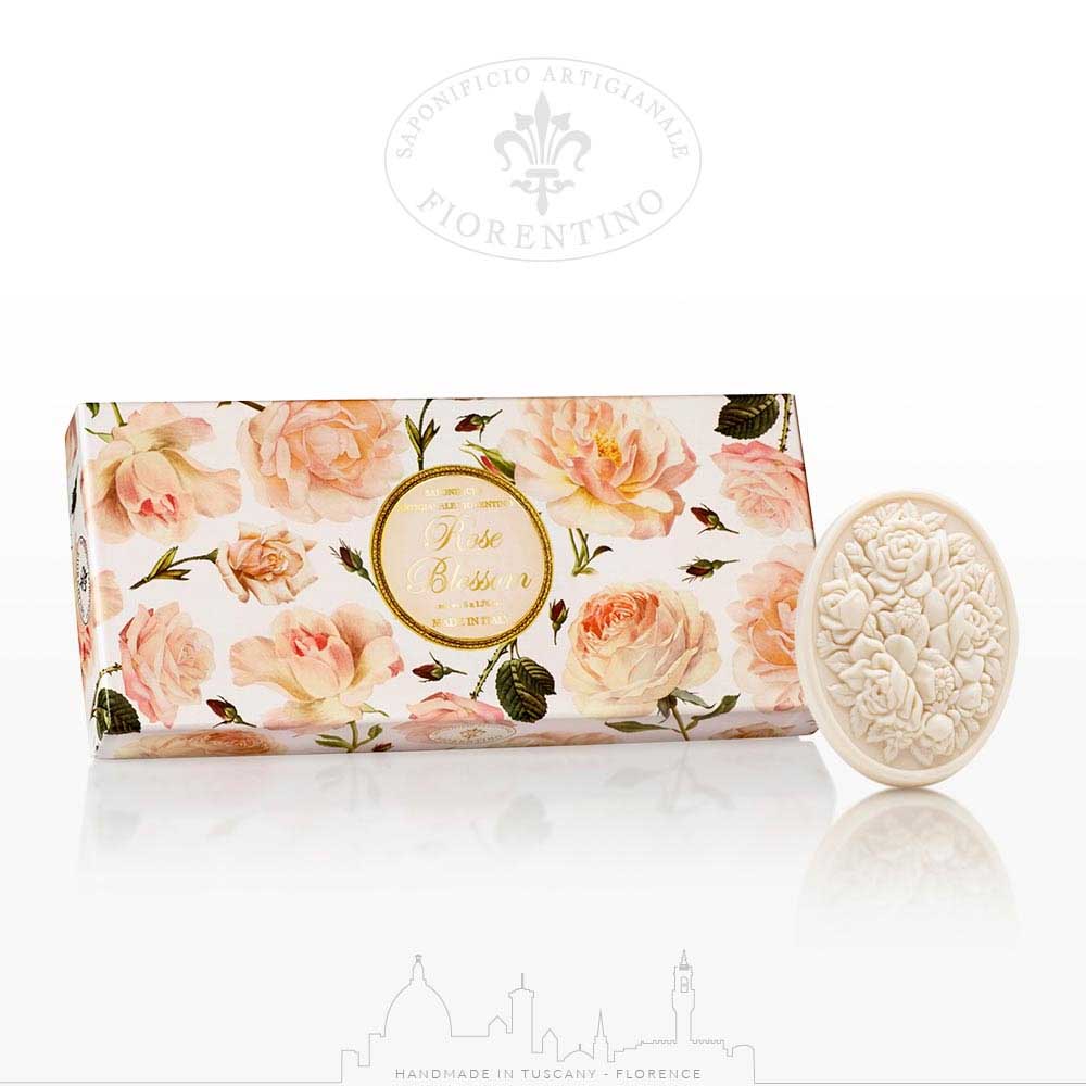Fiorentino Vegetabilsk sæbe rose i æske 3x125g