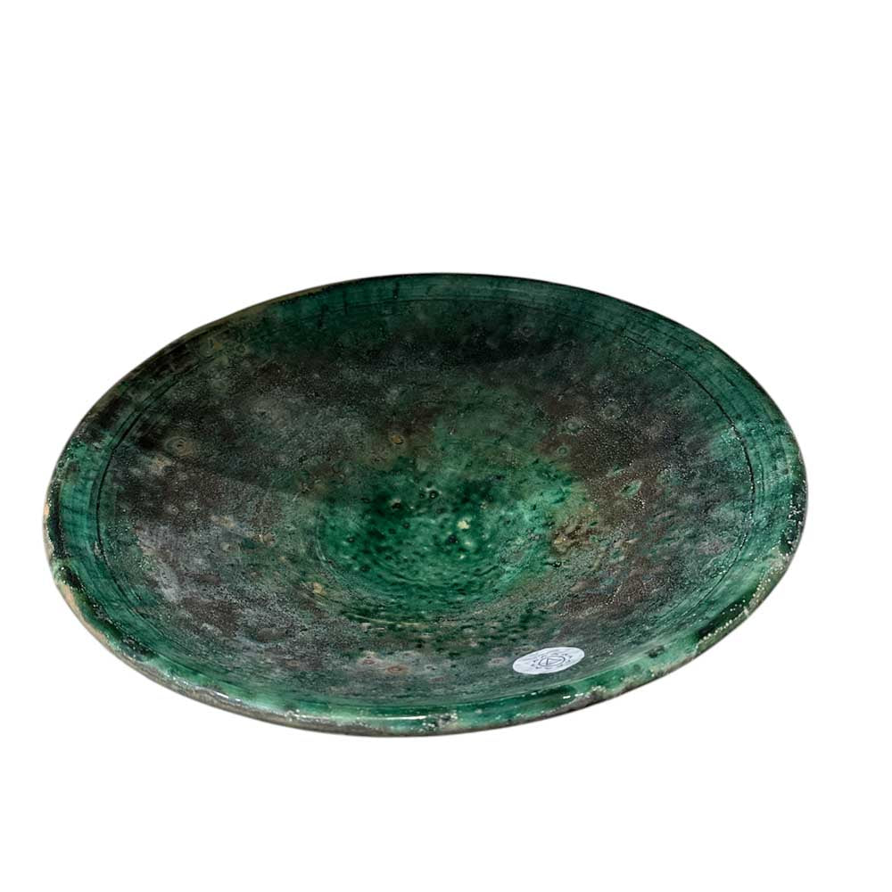 Manipura Living Marokansk Village Keramik Fad Ø35cm Grøn