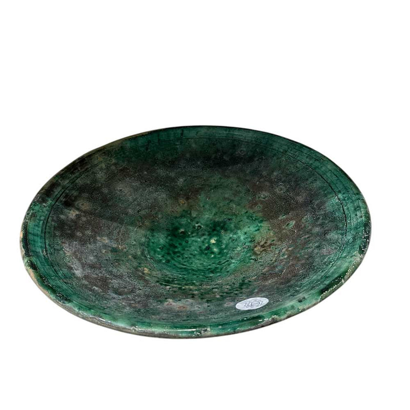 Manipura Living Marokansk Village Keramik Fad Ø35cm Grøn