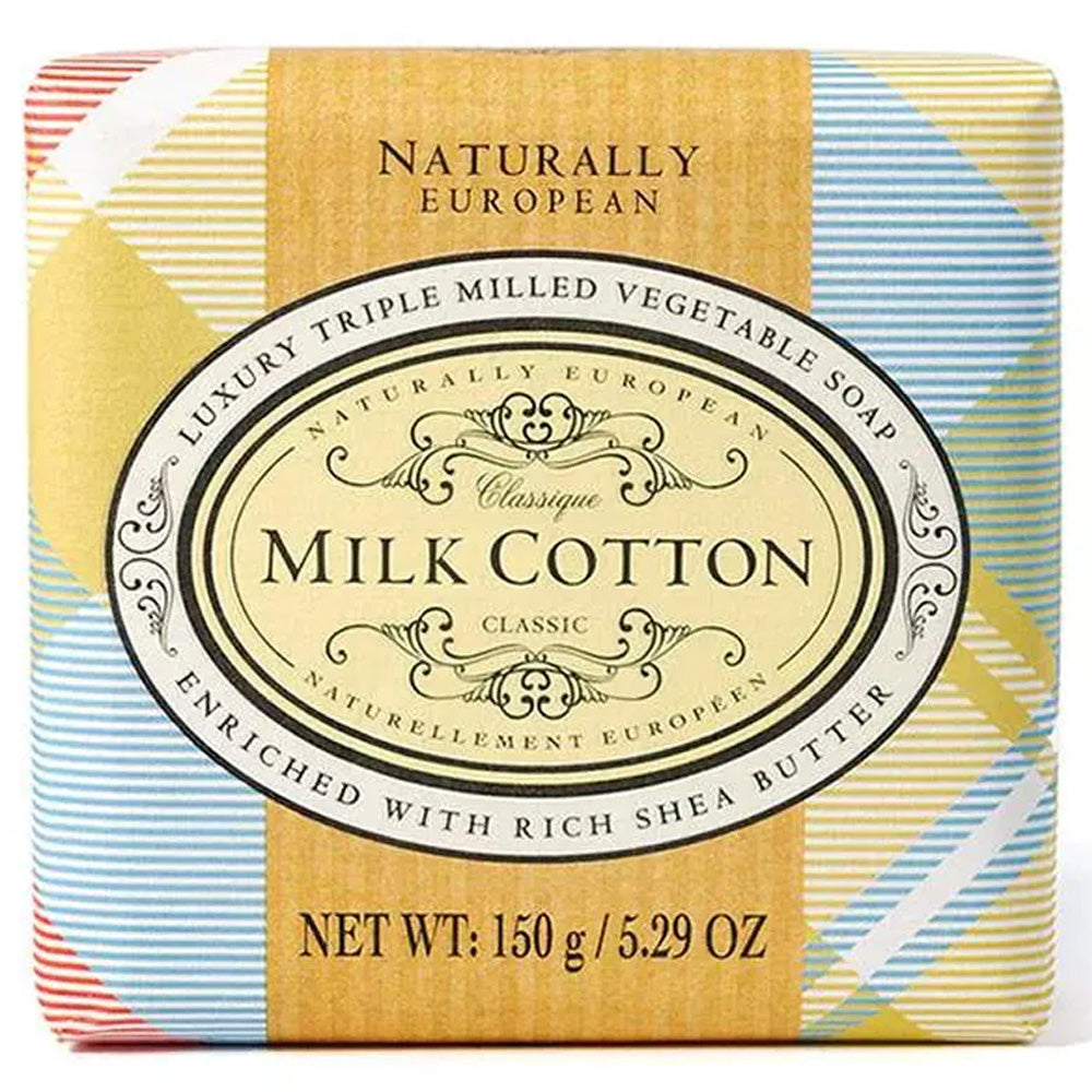 Naturally European Triple Milled Soap Milk Cotton 150g