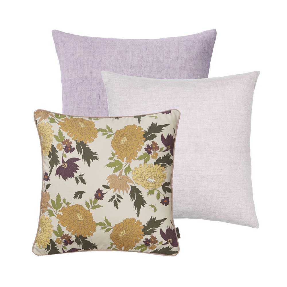 Cozy Living Hør Pudebetræk Misty Lavender 50x50cm