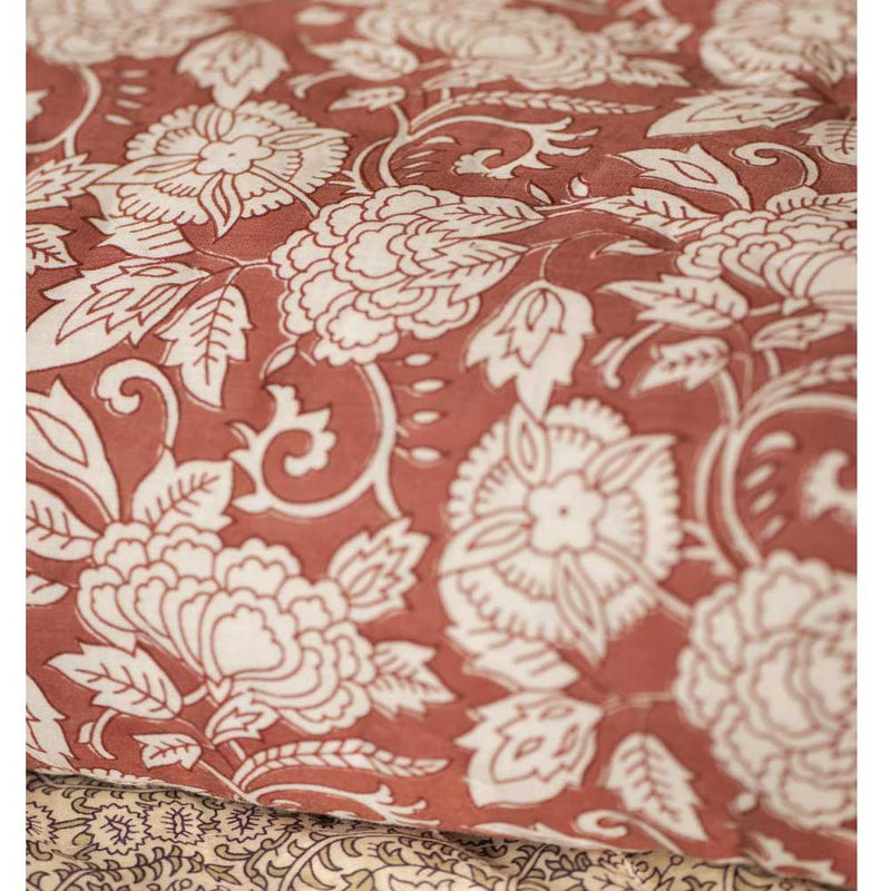 Ib Laursen Quilt tæppe Alma mønster Faded rose 130x170cm