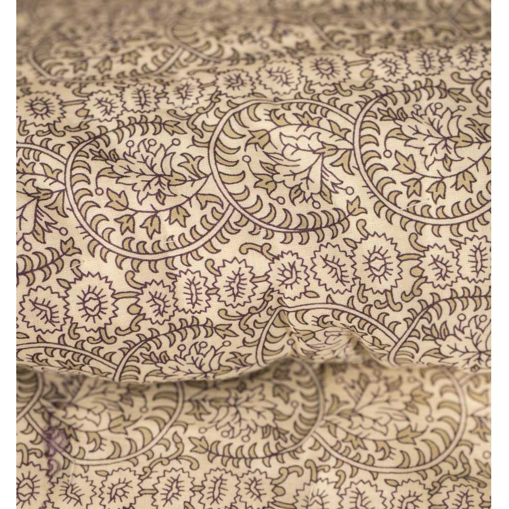 Ib Laursen Quilt tæppe Alva mønster beige brun 130x170cm