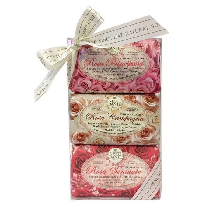 Nesti Dante Gavesæt 3 x 150g Rose sæber
