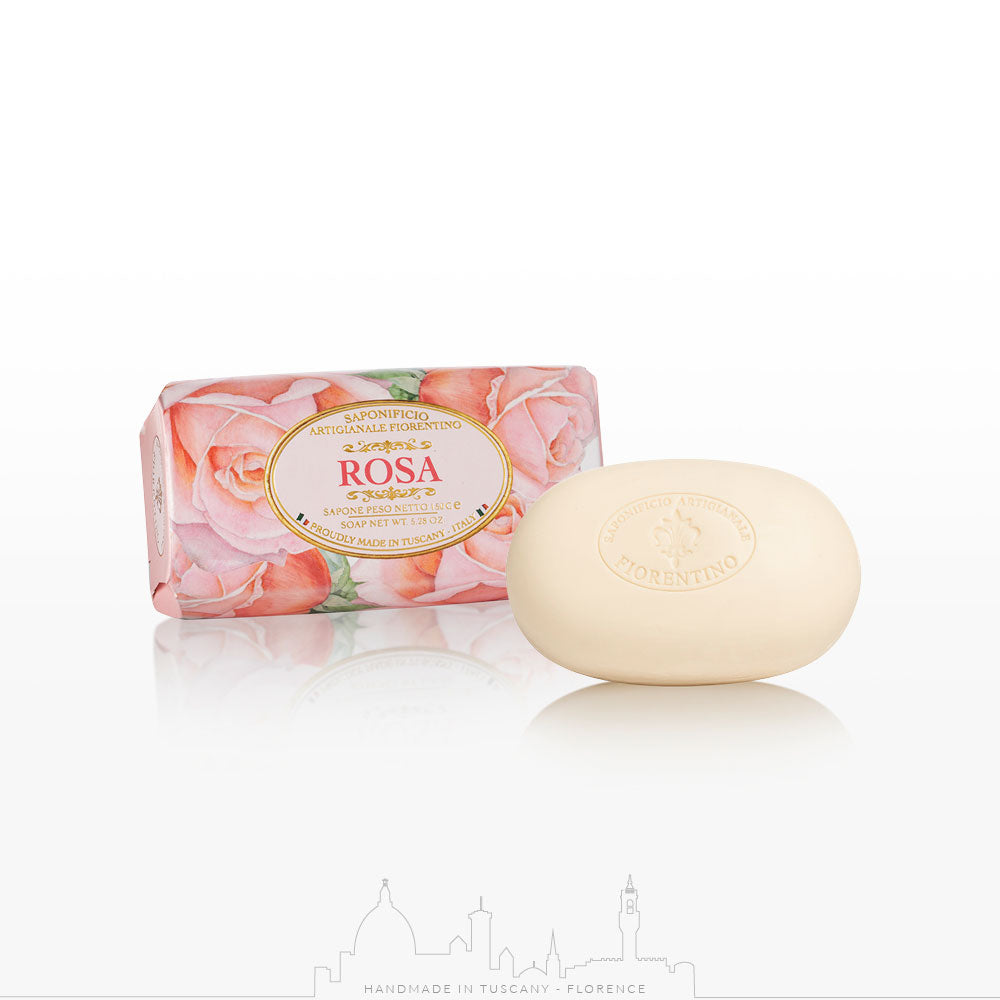 Fiorentino Italiensk Vegetabilsk Sæbe Rose 150g