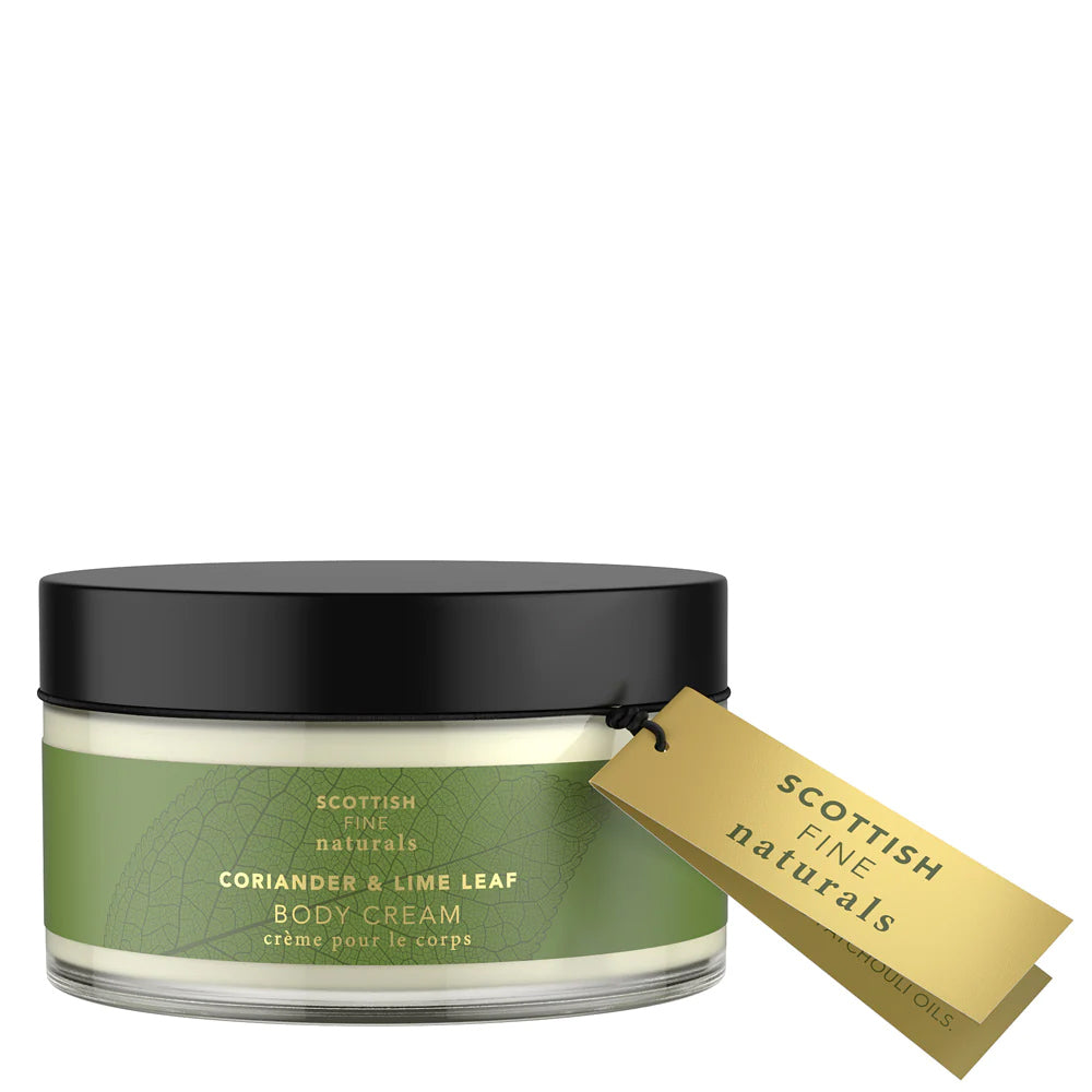 Scottish Fine naturals Body cream 200ml Coriander Lime