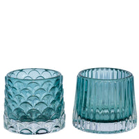 Speedtsberg Glas fyrfadsstage Blå Ø8x7cm