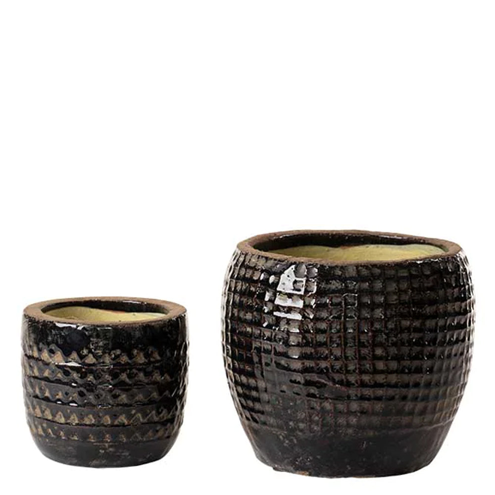 Speedtsberg Keramik urtepotte skjuler rustik sort