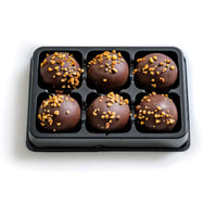 Reserved Chocolate Trøffelkugler Rom karamel mørk overtræk m/krokant