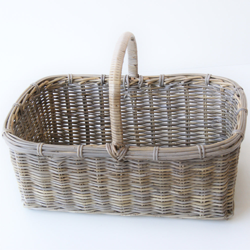 Aafod Rattan Brændekurv LUX Grå