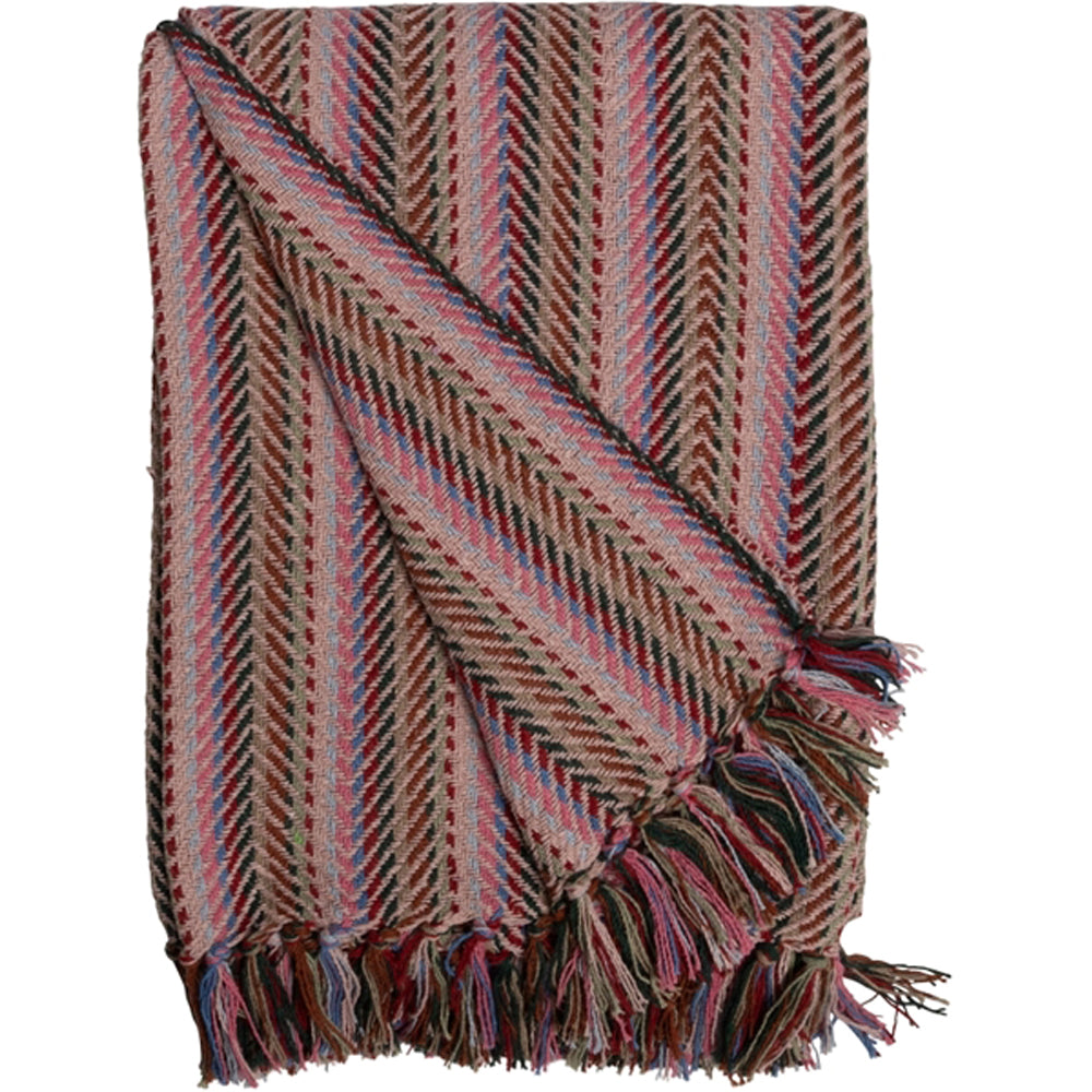 Au Maison Plaid Zigzag Væv Unika Pink/Grøn 130x170cm