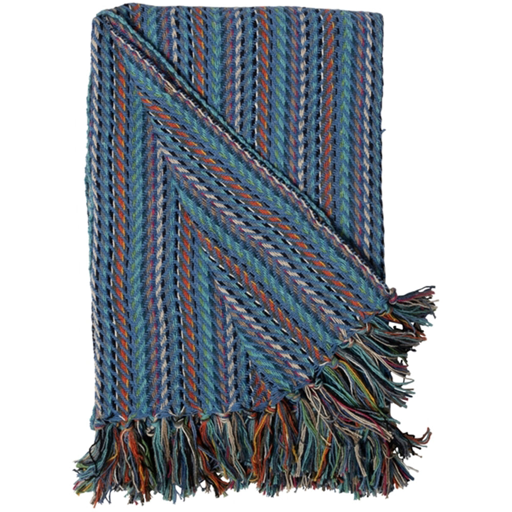 Au Maison Plaid Zigzag Væv Unika Blå 130x170cm