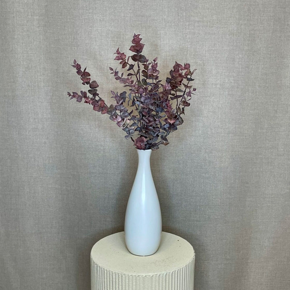 Barbara Eucalyptus Buket Lys Bordeaux H53cm