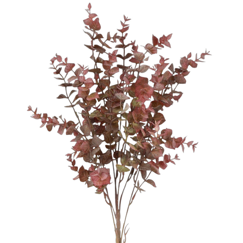 Barbara Eucalyptus Buket Lys Bordeaux H53cm