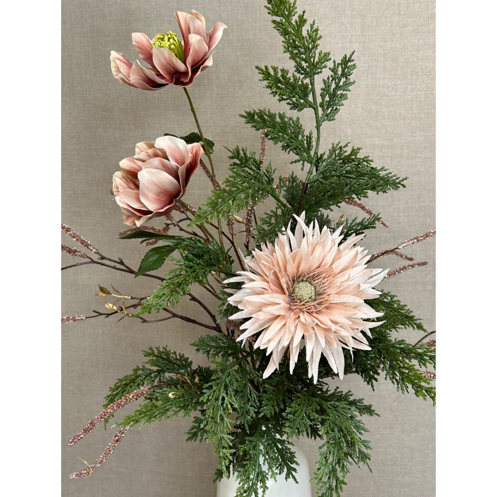 Barbara Gerbera Rosa m/Guld H63cm
